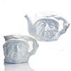 2 UNDECORATED CERAMIC CHARACTER JUG AND TEAPOT