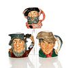 3 ROYAL DOULTON SMALL CHARACTER LIQUOR CONTAINER