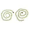 Two Vintage Jade Bead Necklaces