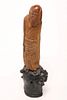Japanese Carved Wood Standing Man Figure