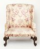 Upholstered Wingback Parlor Arm Chair