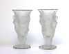 Lalique-Manner Desna Czech Crystal Vases, Pr