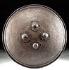 19th C. Indo-Persian Etched Steel Shield - Dhal