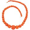 CORAL NECKLACE WITH 14K YELLOW GOLD CLASP