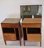 Midcentury Pair Of Gio Ponti Night Stands Together