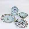 Six Chinese Export Porcelain Tableware Items