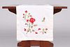 Arts & Crafts Embroidered Rose Table Runner c1910