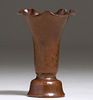 Dirk van Erp Hammered Copper Flared Vase c1915