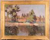 Mykola Nedilko (1902-1979) River Landscape, Oil on canvas,