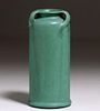 Teco Pottery #284 Matte Green 3-Handle Vase c1910