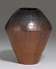 Fulper Pottery Mirror Black & Copperdust Vase