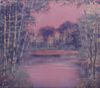Rookwood Scenic Plaque E.T. Hurley Sunset Over Wooded