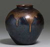 Japanese Arts & Crafts Hammered Copper Vase c1910