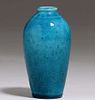 F.H.R. Los Angeles Chinese Blue Crackleware Vase 1910