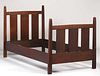Pair Gustav Stickley Pencil-Post Twin Beds c1910