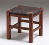Lifetime Furniture Co Small Square Footstool c1910