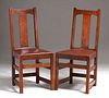 Pair Limbert T-Back Side Chairs c1910