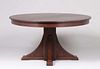 Stickley Brothers 54"d Pedestal Dining Table c1910