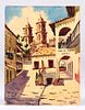 Vintage Watercolor Taxco Mexico c1930s