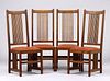 4 Contemporary Warren Hile Stickley Spindled Chairs