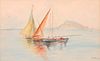 Elizabeth Baker Bohan Watercolor Boats Catalina Island