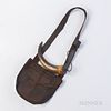 Leather Shot Bag and Powder Horn
