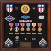 Identified Merrill's Marauders Framed Medal Display
