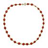 18k Gold Coral Necklace 