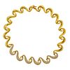 18K Gold Diamond  Wave Necklace