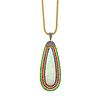 Buccellati 19.50cts Opal Ruby Emerald Sapphire 18k Gold Necklace 