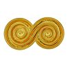 Lalaounis Greece 18k Gold Swirl Brooch Pin 