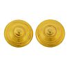 Lalaounis Greece 18k Gold Button Earrings 