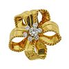 Cartier GIA 1.02ct I/VS2 Diamond 18k Gold Brooch Pin 