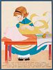 Fern Bisel Peat (1893-1971) Girl Sprinkling Water, Gouache on illustration board,