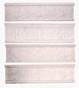 A Collection of Four Cast Plaster Moldings, 20th Century,