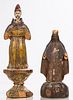 Two Carved Hardwood Santos Figures with Polychrome Decoration, 19th/20th Century.