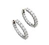 Tiffany & Co Diamond Medium Hoop Earrings in Platinum