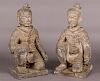 A Pair of Chinese Terracotta Tomb Figures, 20th Century.