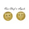 Van Cleef & Arpels 18k Tiger Face Ruby Eyes Cufflinks