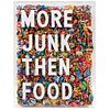 PABLO LLANA, More junk then food, series Open your mouth, Signed 2019, Wrappers, resin, and acrylic/canvas, 25 x 19.4" (64 x 49.5 cm), Certificate