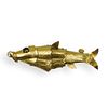 14k Gold Chinese Mechanical Fish Pendant