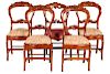 A Set of Four Victorian Mahogany Side Chairs with Upholstered Cushions, 20th Century,