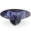 Signed Abstract Glass Sculptural Bowl