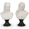 Pair of Marble Female Busts