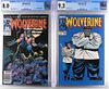 2PC Marvel Comics Wolverine #1 #8 CGC 8.0 9.2