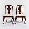 Pair of Carved Mahogany Side Chairs