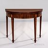 Federal Inlaid Cherry Demilune Card Table