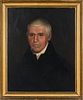 Deacon Robert Peckham (Massachusetts, 1785-1877)      Portrait of a Man in a Black Jacket
