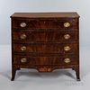 Federal Mahogany Inlaid Bow-front Chest of Drawers