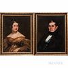 American School, Early 19th Century      Pair of Portraits of Philo Strong Shelton and His Wife
